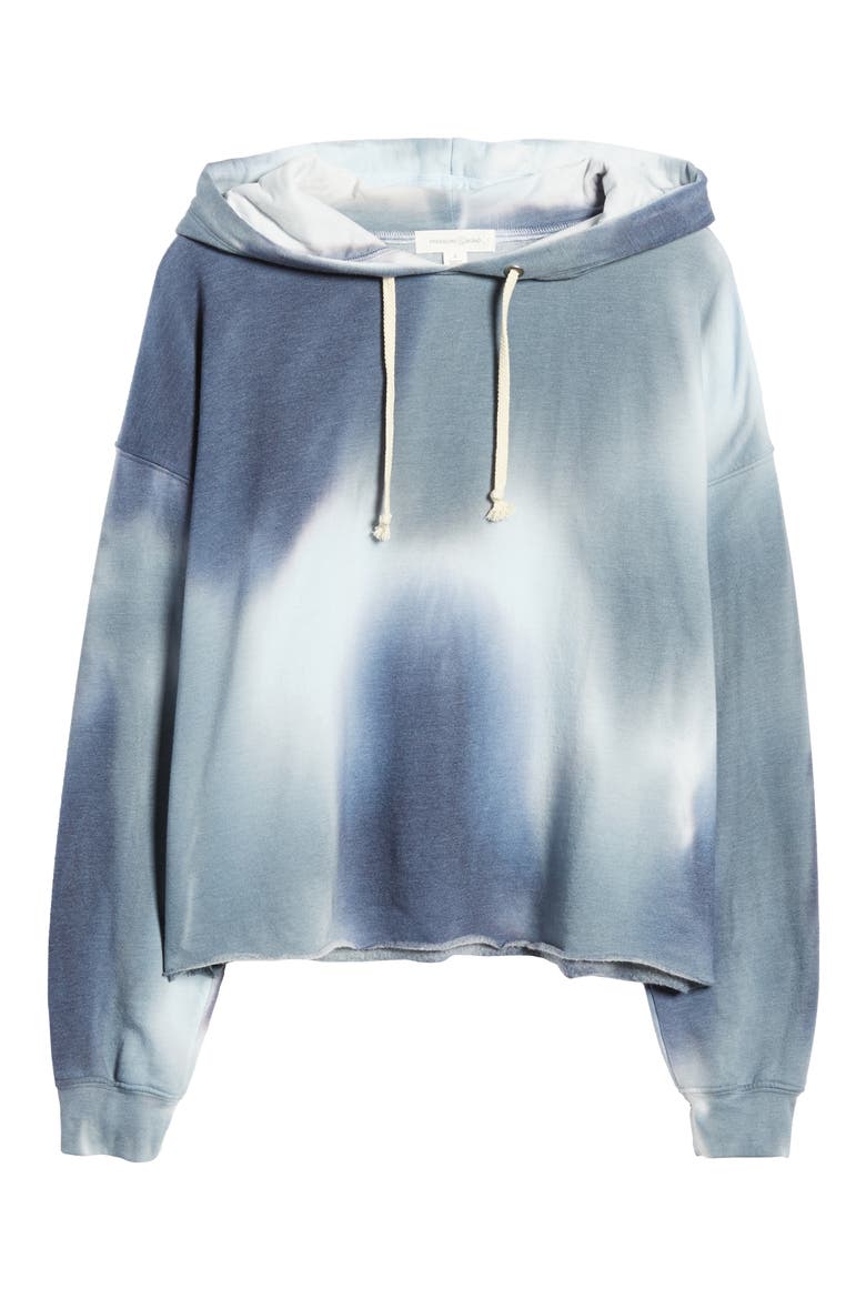Tie Dye Hooded Sweatshirt, Alternate, color, NAVY- BLUE COMBO