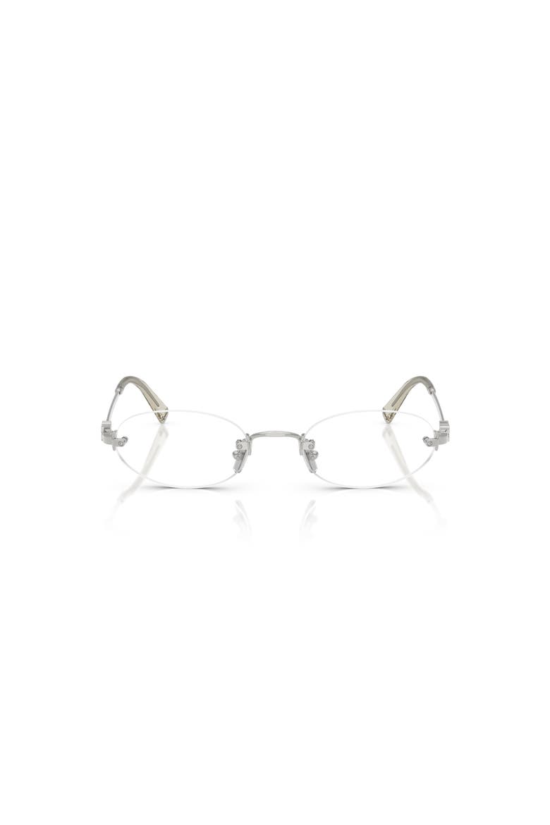 51mm Oval optical glasses, Alternate, color, Silver