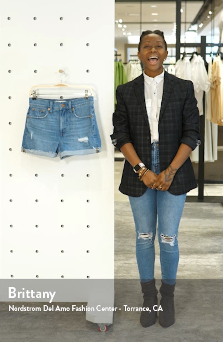 High Waist Cutoff Denim Shorts, sales video thumbnail