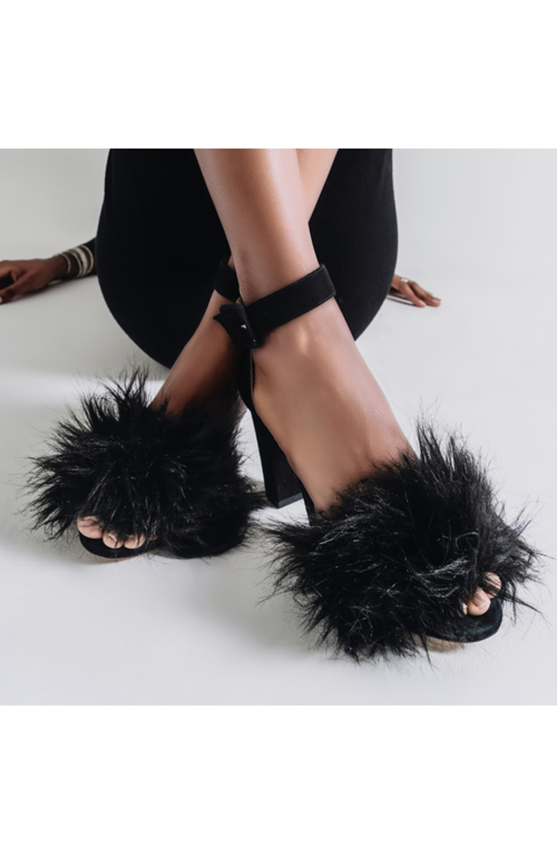 Tiannia Barnes Naomi, Alternate, color, Black Suede And Fur
