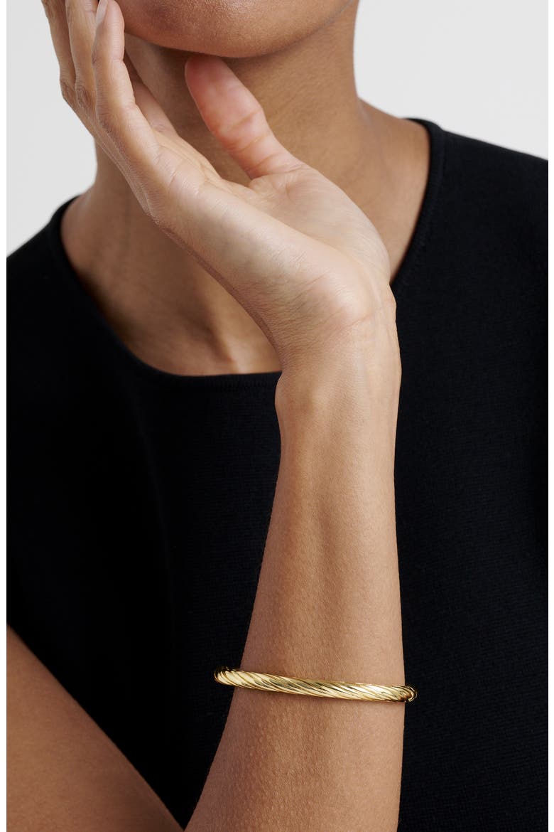 Melissa Metal Twist Hinged Bangle, Alternate, color, GOLD TONE