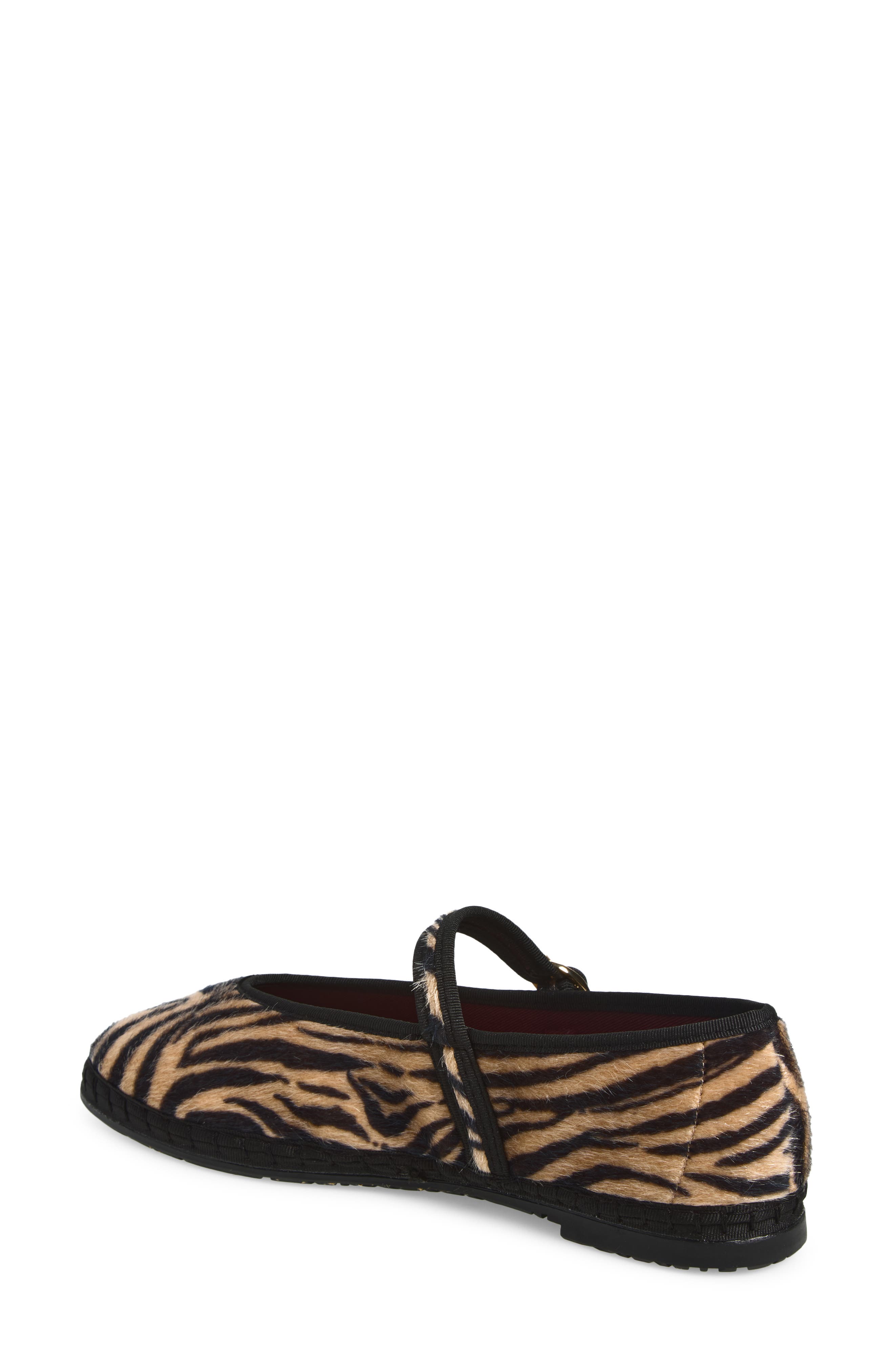 x Nordstrom Animal Print Ballet Flat, Alternate, color, BLACK