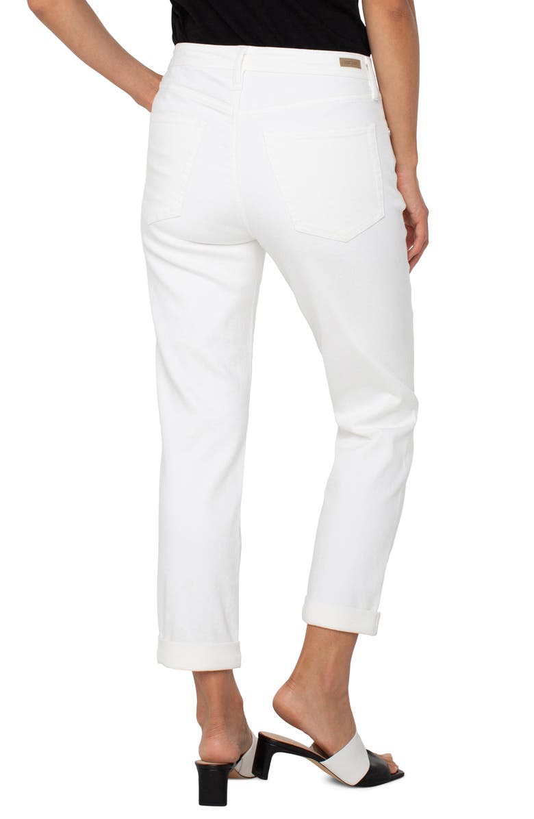 Liverpool Los Angeles The Keeper Cuffed Boyfriend Jeans, Alternate, color, Bright White