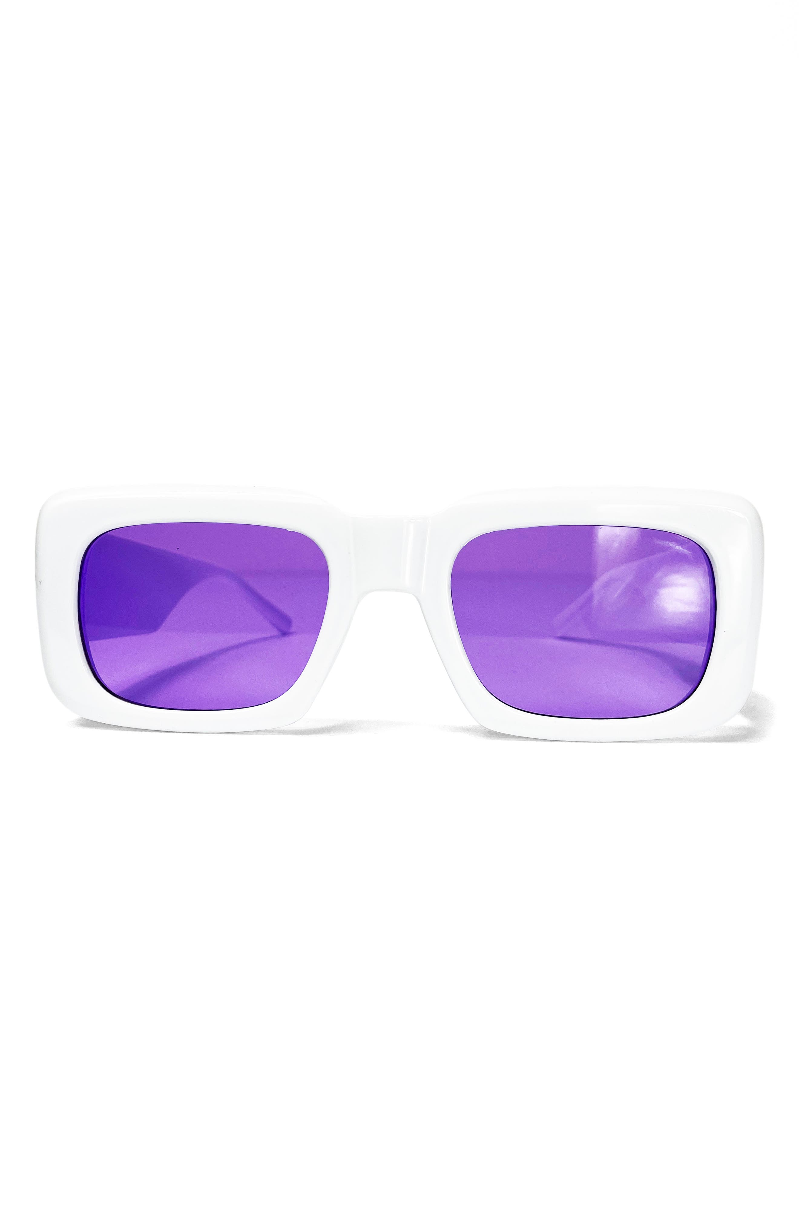 Wisdom Frame 1 52mm Square Sunglasses in White 