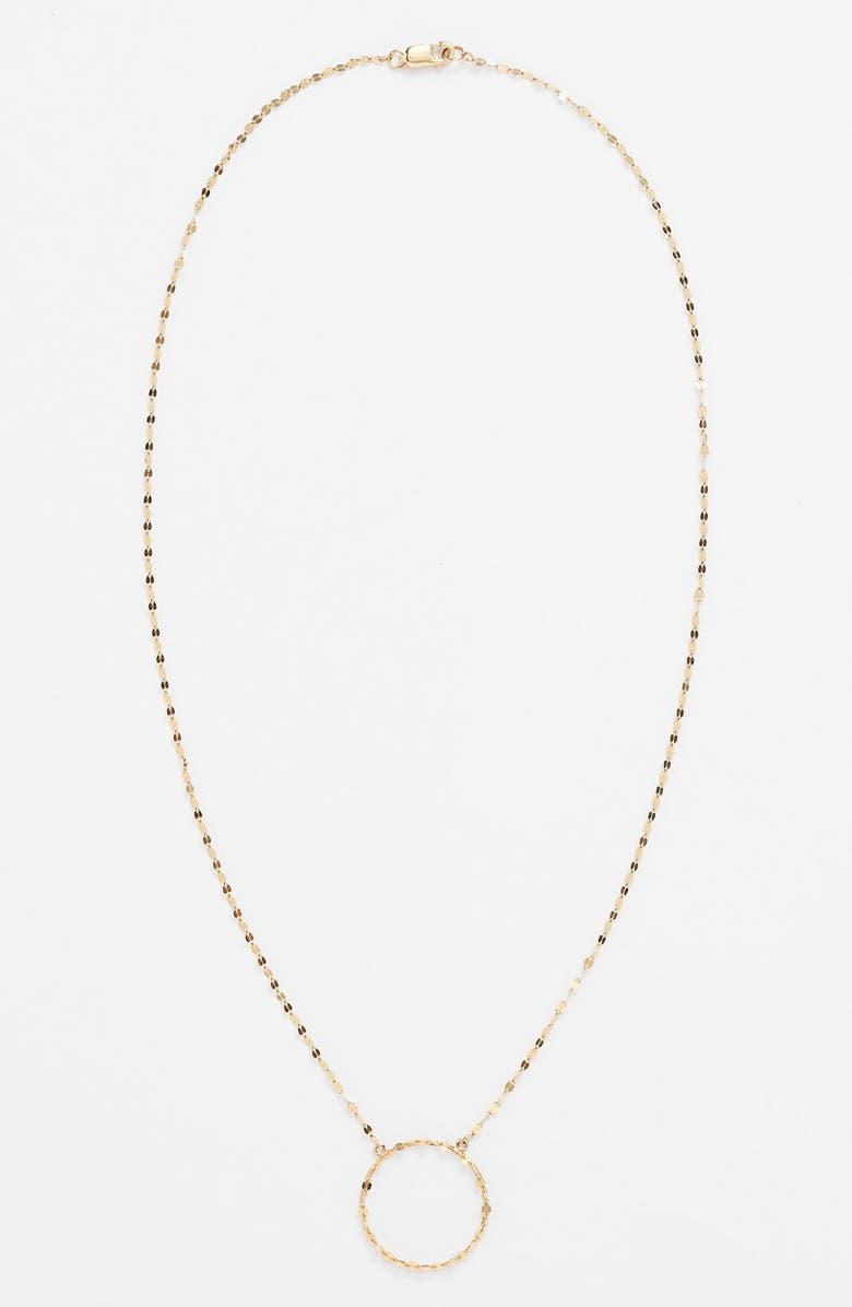 LANA Jewelry 'Blake' Medium Circle Pendant Necklace, Alternate, color, Yellow Gold