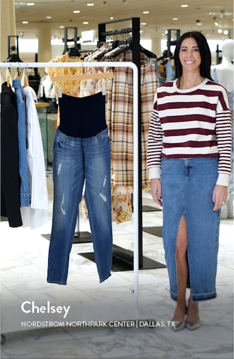 Destructed Maternity Skinny Jeans, sales video thumbnail