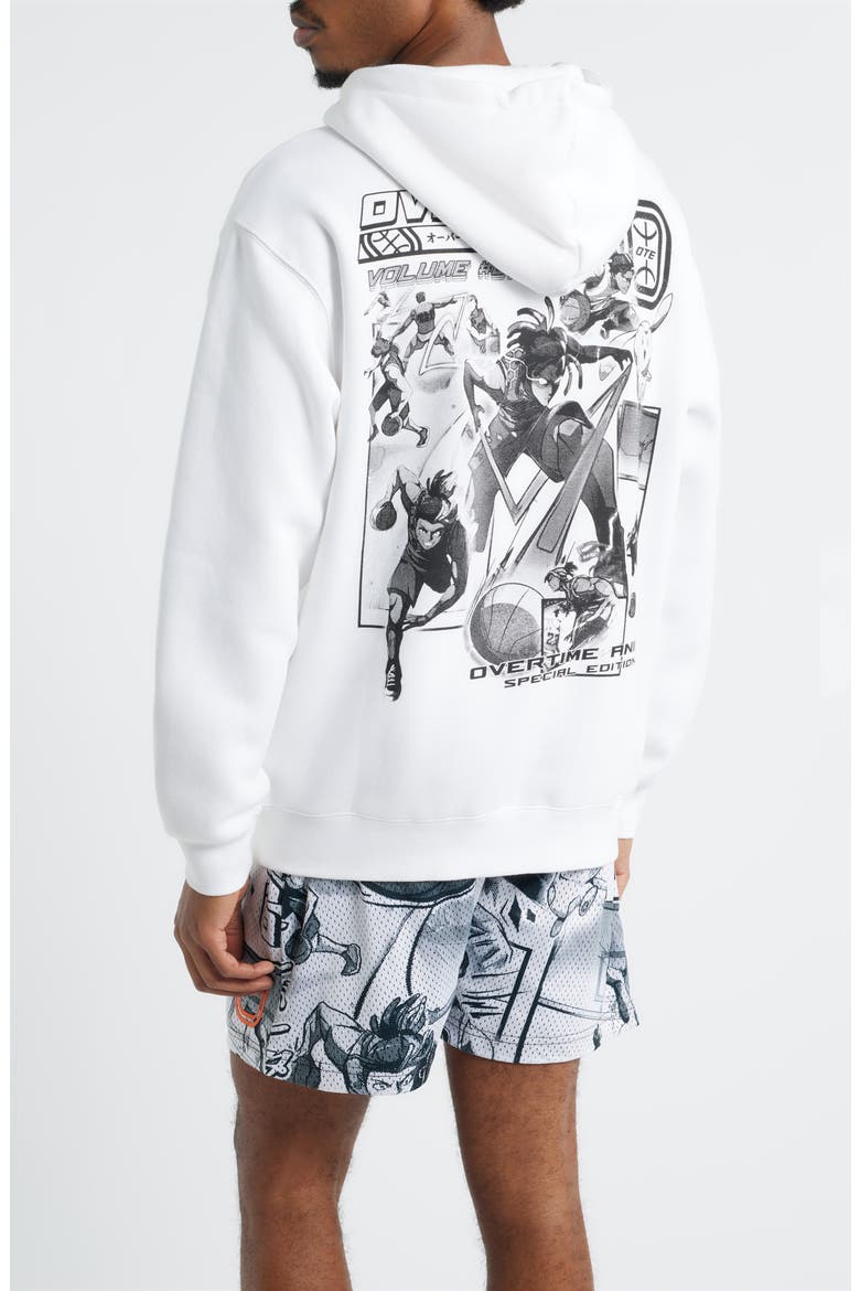 Anime Graphic Collage Print Hoodie, Alternate, color, WHITE