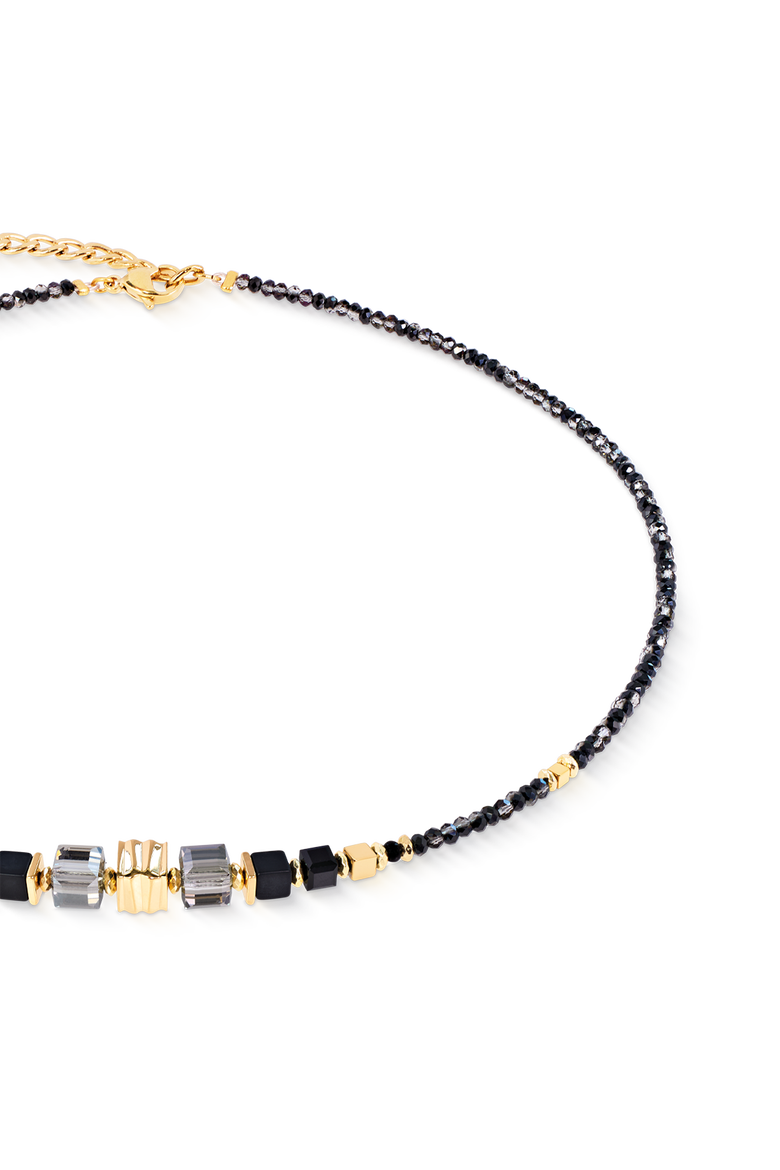 Necklace Wave Cube Flow gold-black, Alternate, color, Black-Gold