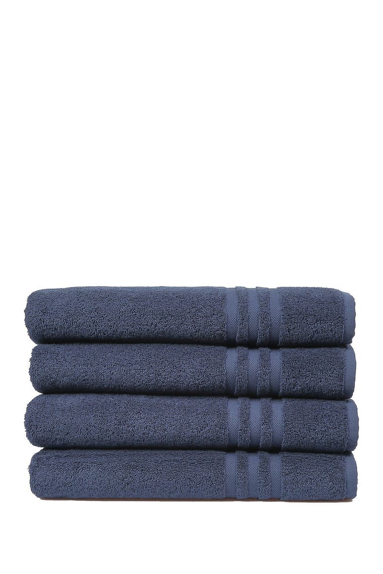 Denzi Bath Towels - Set of 4 - Twilight Blue, Main, color, TWILIGHT BLUE