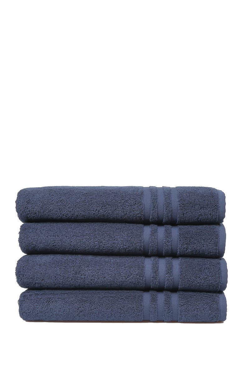 Linum Home Textiles Denzi Bath Towels - Set of 4 - Twilight Blue, Main, color, Twilight Blue