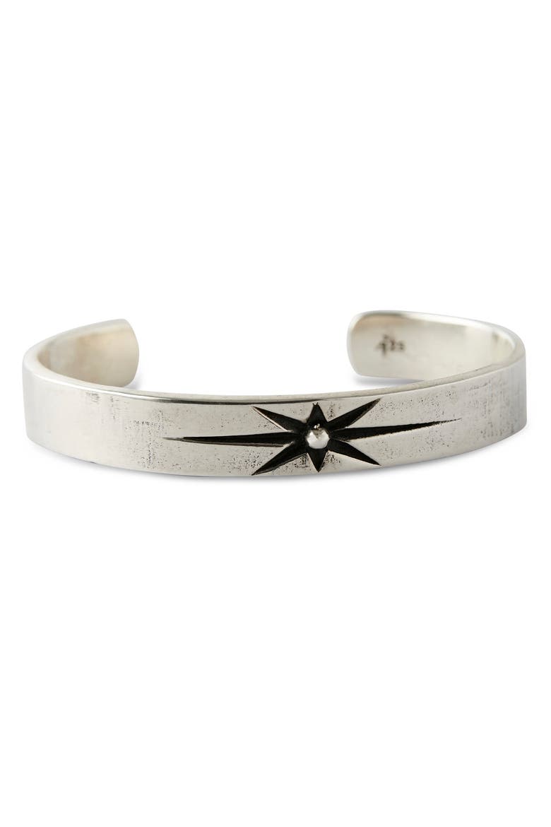 Ad Astra Silver Cuff, Main, color, Sterling Silver