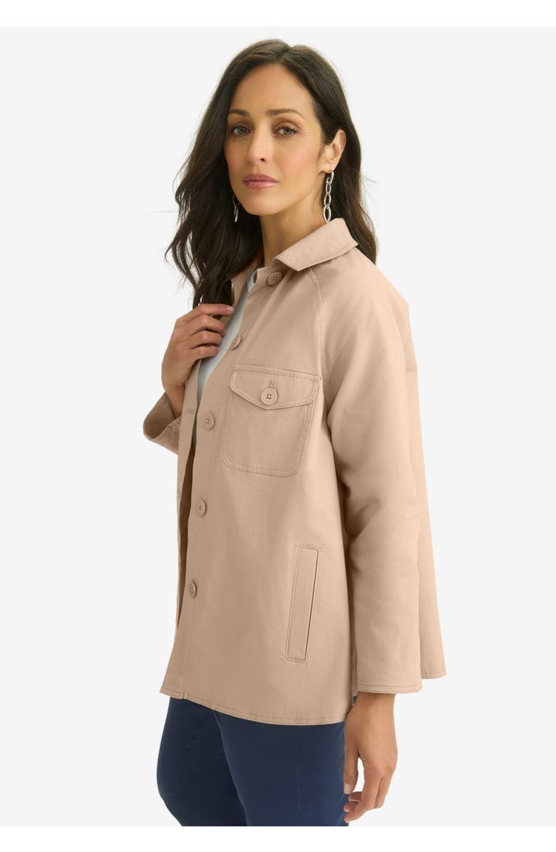 Jessica London Twill Swing Jacket, Alternate, color, New Khaki