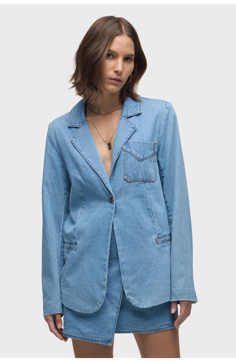 Hudson Jeans Stylized Boyfriend Blazer, Main, color, Mountain