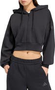 adidas Full Zip Cropped Fleece Hoodie
