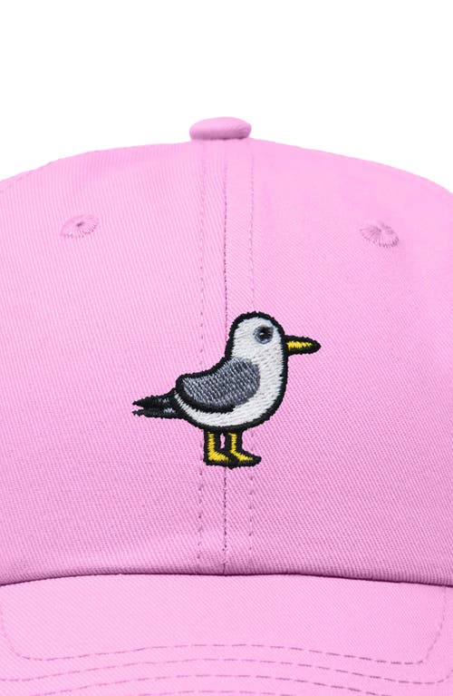 Dalix Seagull Embroidered Everyday Cap In Light Pink