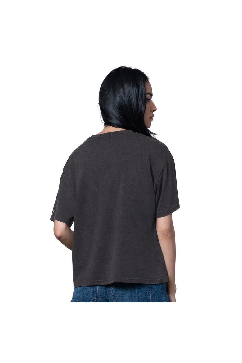 Women's Starter Heather Black Pittsburgh Steelers Oversized Hall of Fame T-Shirt, Alternate, color, Heather Black