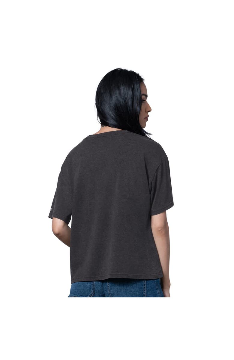 STARTER Women
s Starter Heather Black Pittsburgh Steelers Oversized Hall of Fame T-Shirt, Alternate, color, Heather Black