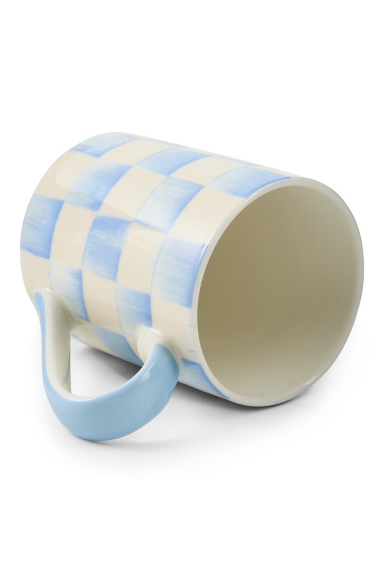 Sky Check Porcelain Mug, Alternate, color, BLUE