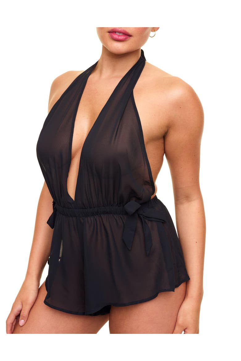 Merilyn Romper Lingerie, Alternate, color, Black