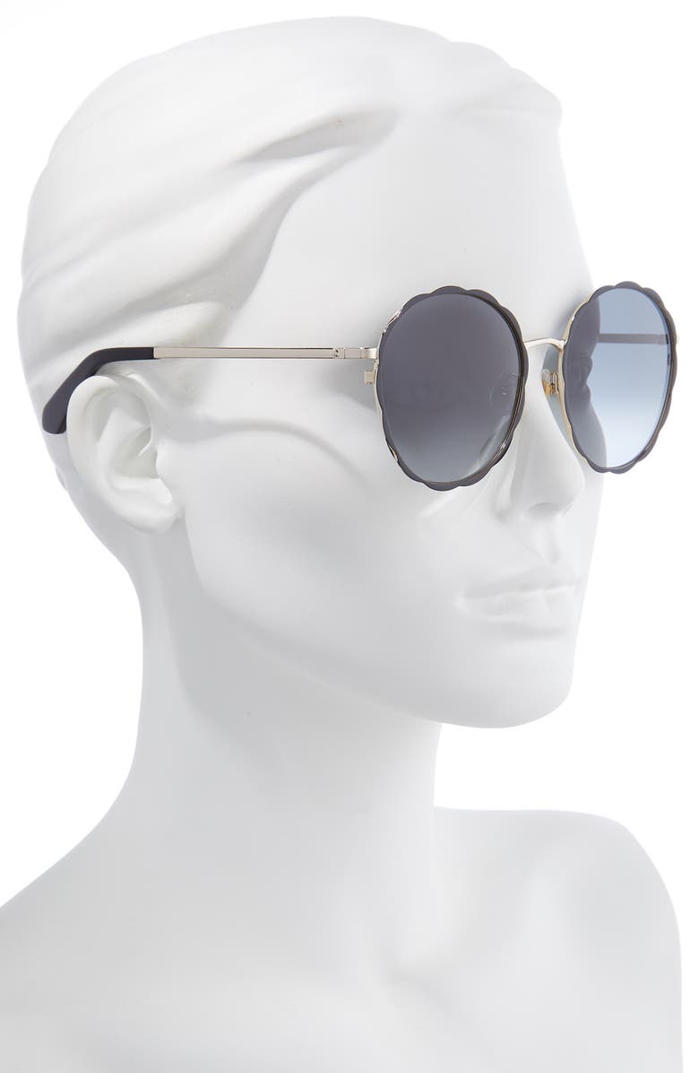 Kate Spade New York cannes 57mm gradient round sunglasses, Alternate, color,