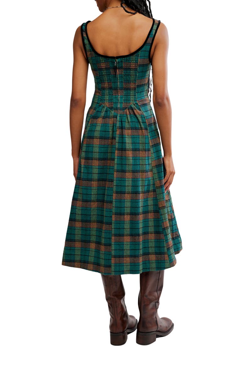 free people plaid midi dress Nightingale Plaid Midi Dress