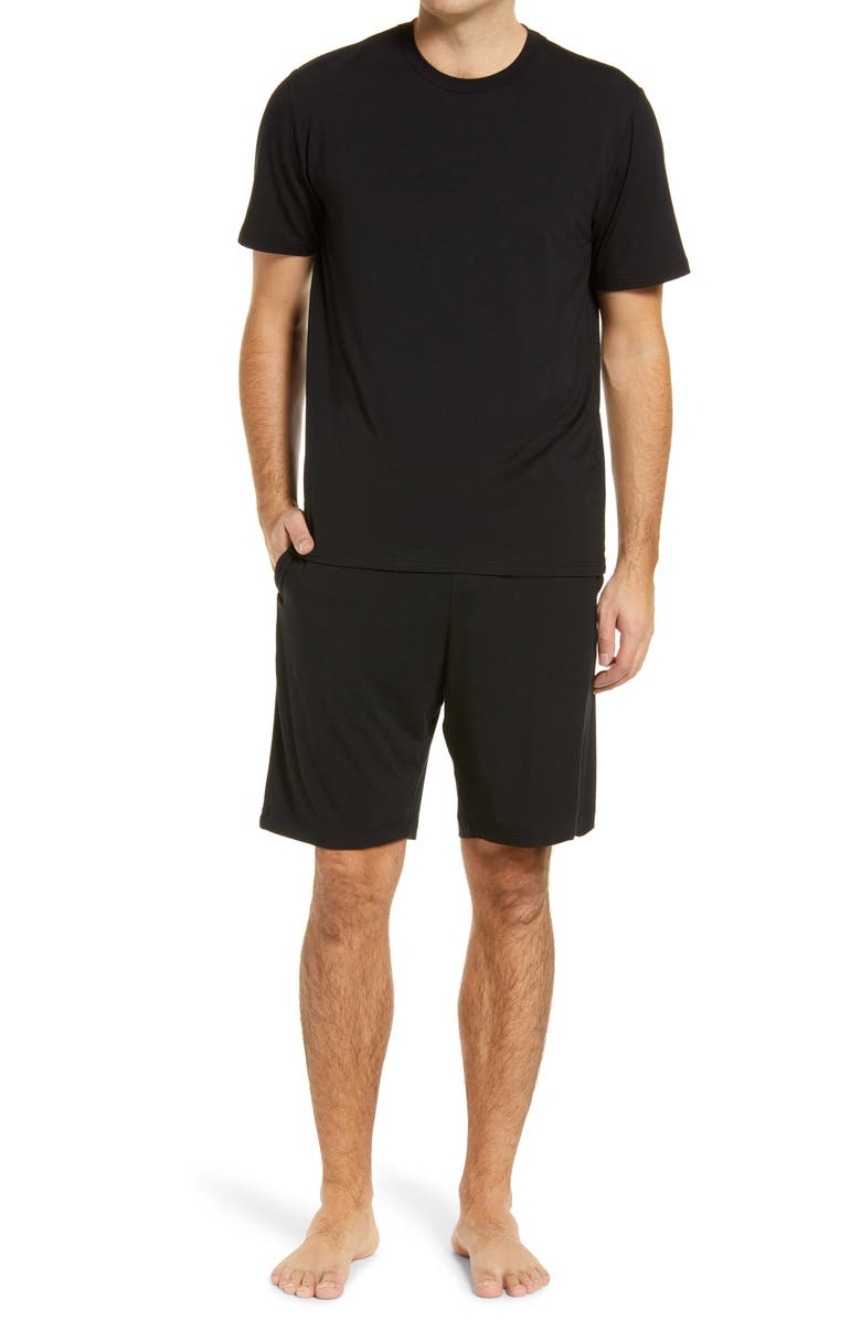 Nordstrom Cooling Short Pajamas, Main, color, Black