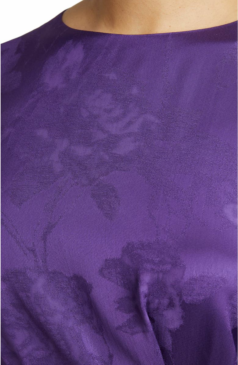 Santorelli Darya Above the Knee Dress in Tonal Satin Jacquard, Alternate, color, Cool Purple