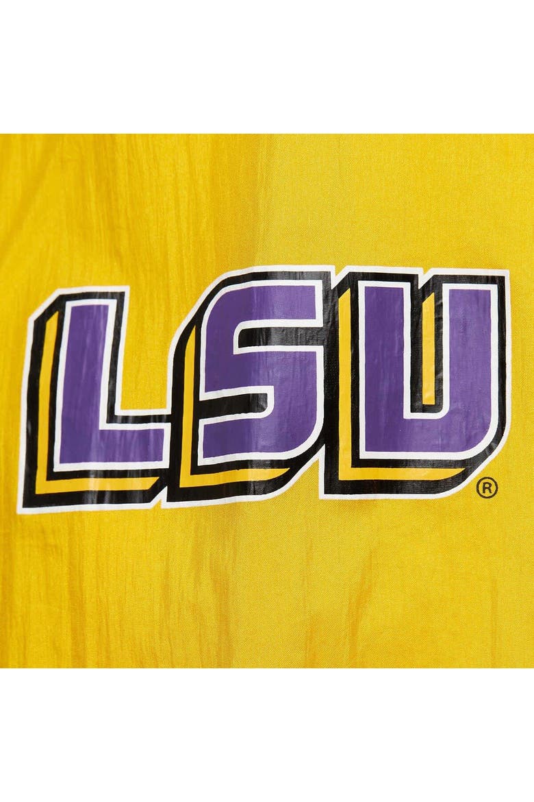 Men's Mitchell & Ness White LSU Tigers Big Shot Premium Full-Zip Windbreaker, Alternate, color, White