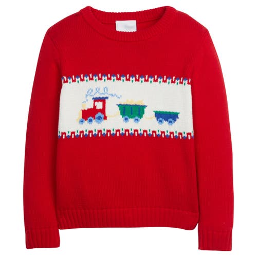 Little English Kids' Intarsia Sweater in Train 