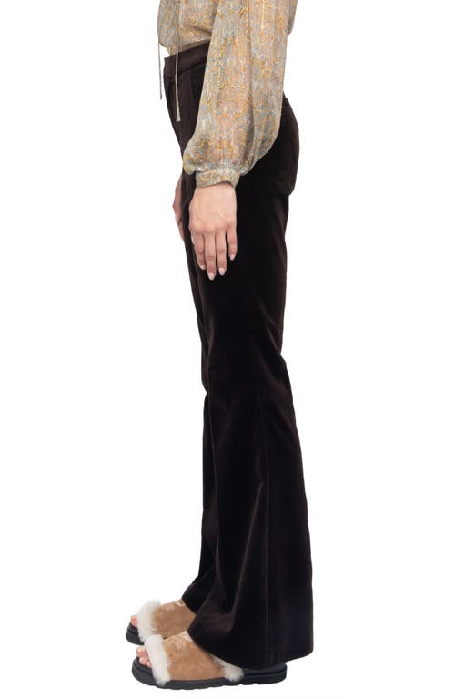 Zadig & Voltaire Prevy Cotton Velveteen Flare Leg Pants In Black