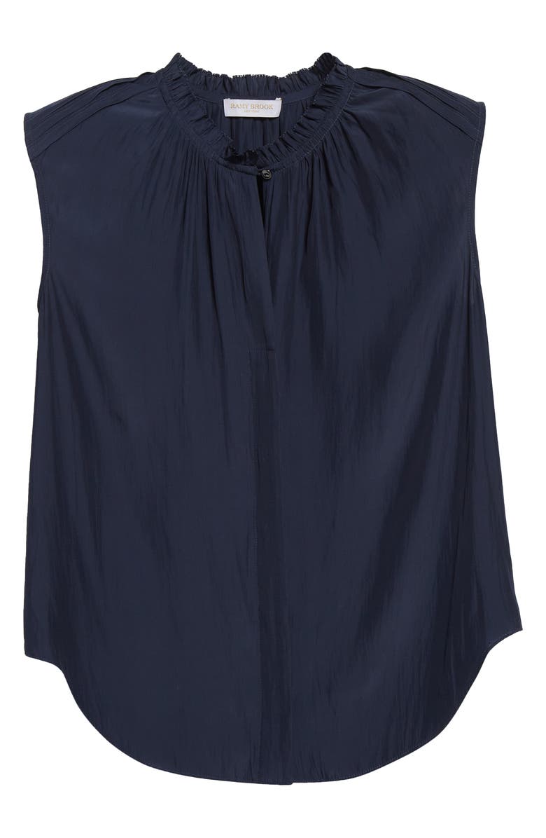 Ramy Brook Polina Sleeveless Top, Alternate, color, Navy