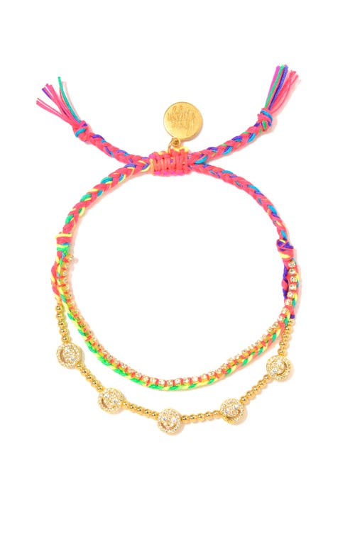 Shop Venessa Arizaga Sparkling Smile Bracelet In Rainbow