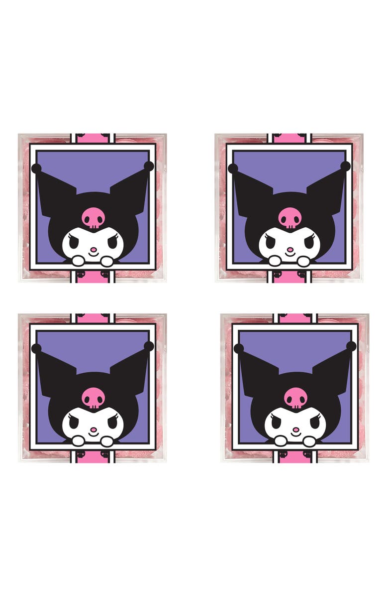 sugarfina Kuromi<sup>™</sup> Pink Skull Set of 4 Candy Cubes, Main, color, 