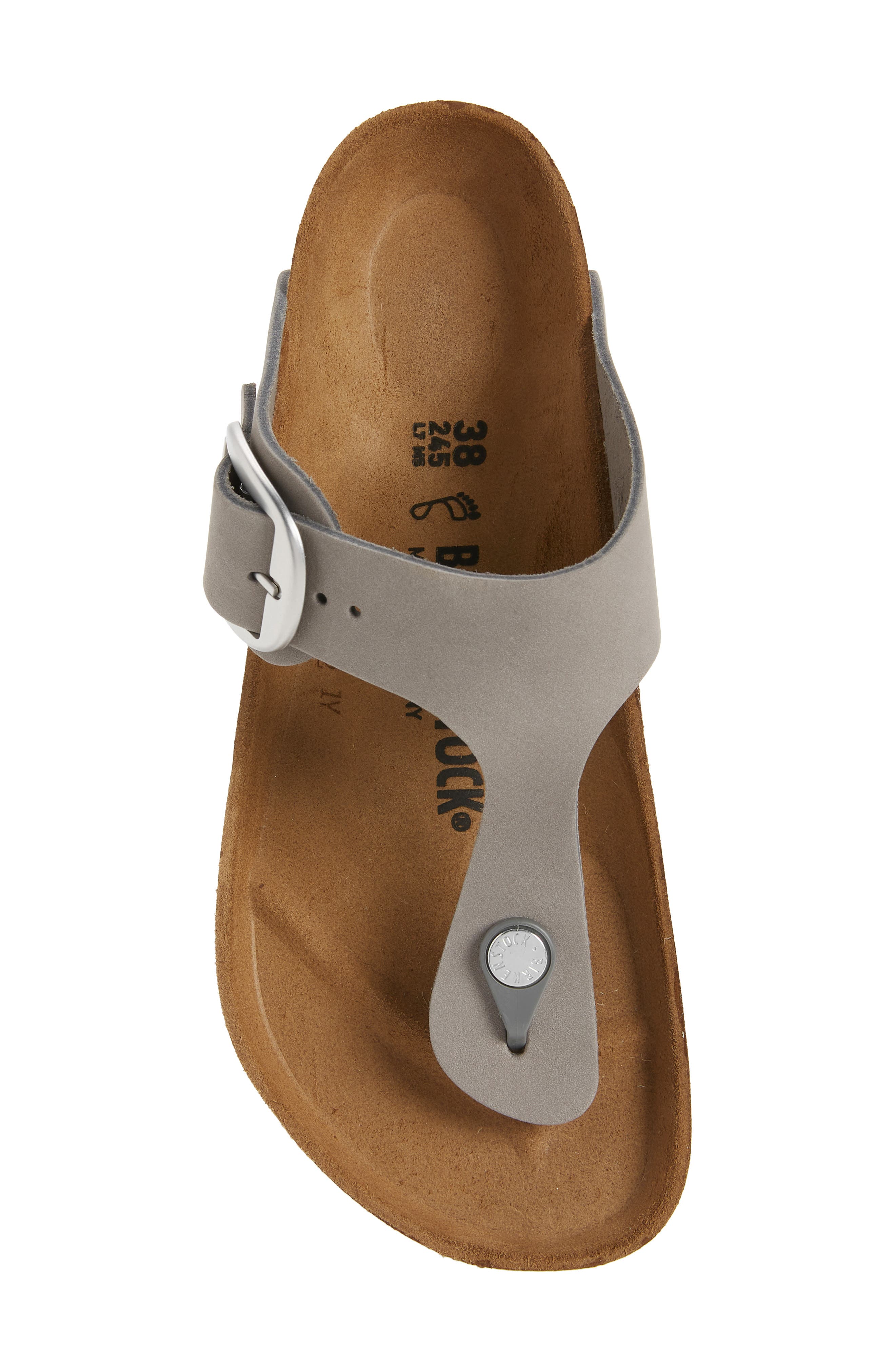 Gizeh Big Buckle Slide Sandal, Alternate, color, DOVE GRAY