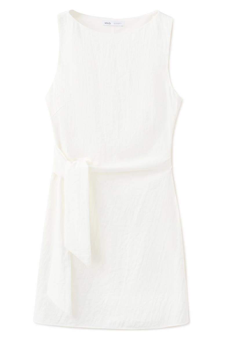 Side Tie Minidress, Alternate, color, ECRU