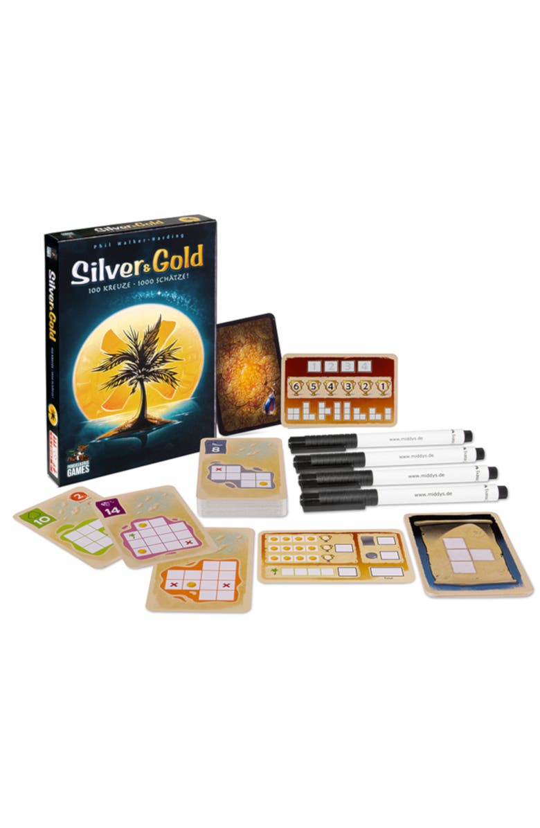 Pandasaurus Games Silver & Gold Card Game, Alternate, color, Multicolored