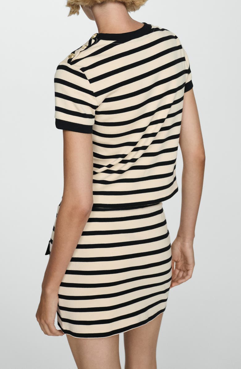 MANGO Shoulder Button Cotton T-Shirt, Alternate, color,