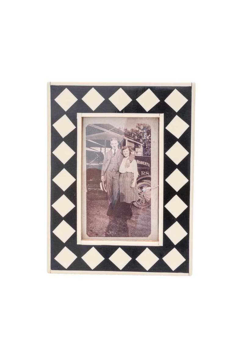 4x6 Harlequin Photo Picture Frame, Main, color, Brown