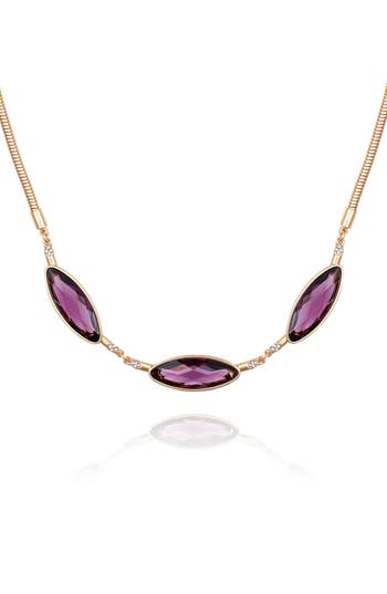 Vince Camuto Oval Necklace In Gold Tone