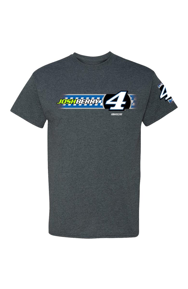 STEWART-HAAS RACING Men's Stewart-Haas Racing Team Collection  Heather Charcoal Josh Berry Lifestyle T-Shirt, Alternate, color, Heather Charcoal