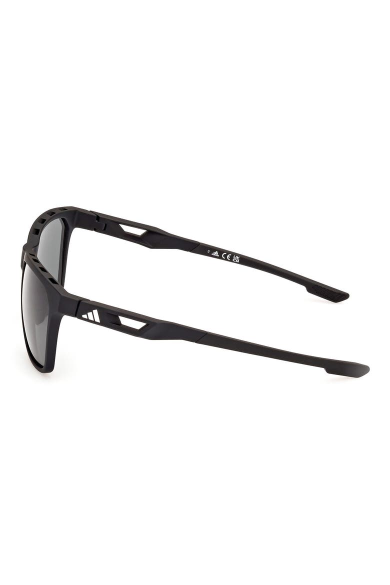 55mm Navigator Sunglasses, Alternate, color, MATTE BLACK / GREEN