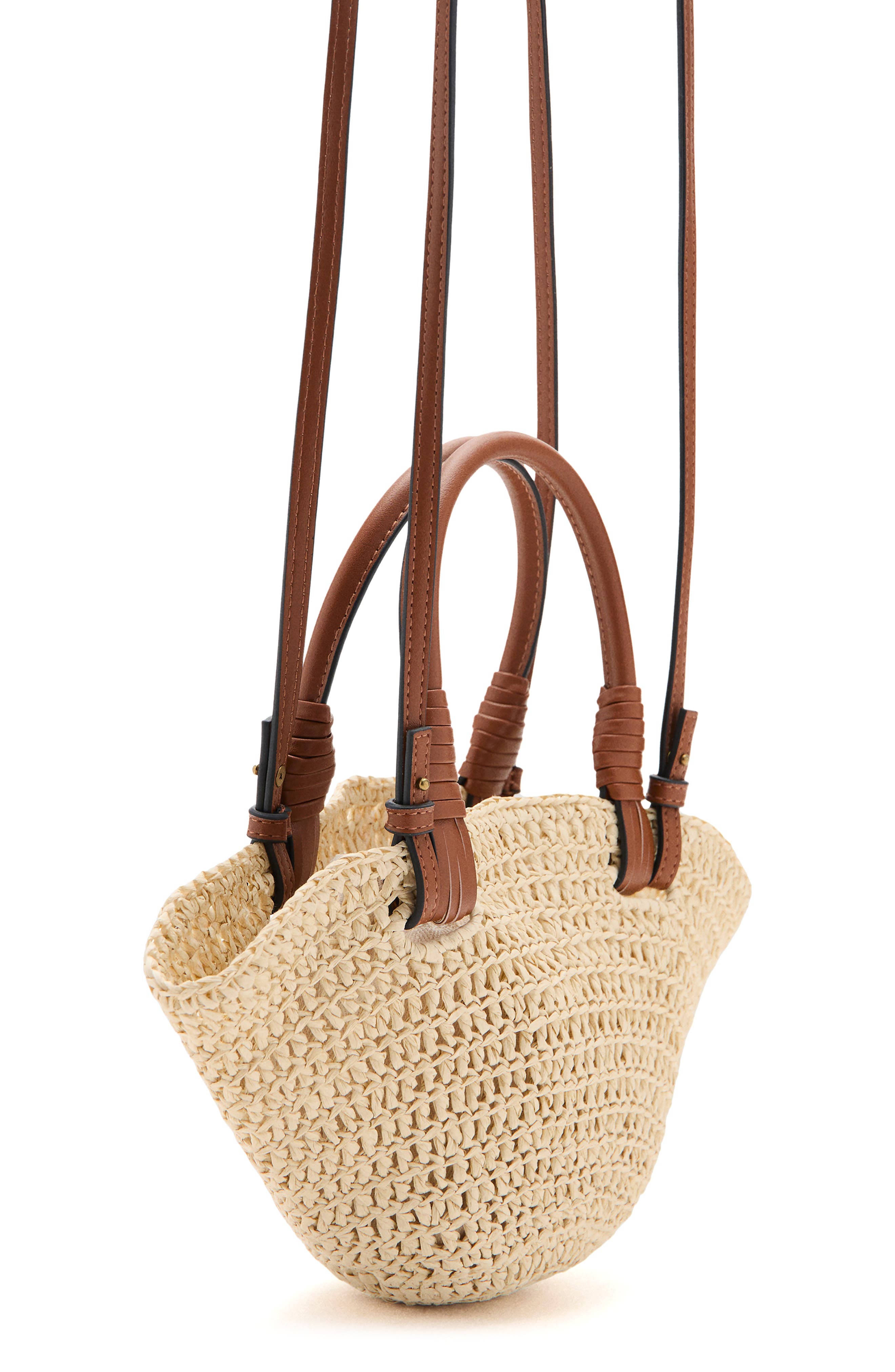 MANGO TEEN Basket Shoulder Bag, Alternate, color, Brown