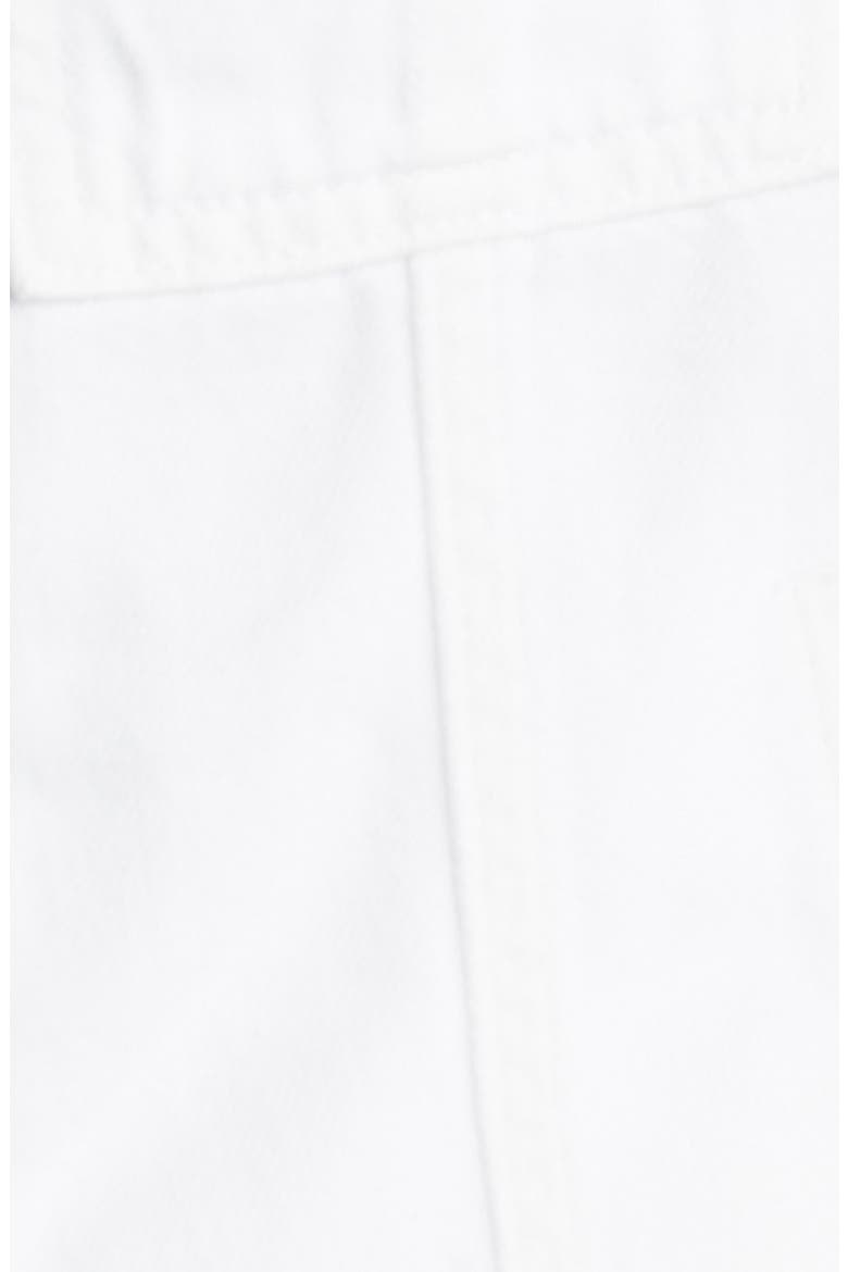 Fitted Frayed Denim Trucker Jacket, Alternate, color, WHITE