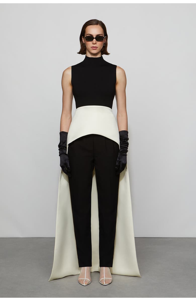 Et Ochs Beckett Knit Combo Top, Main, color, Black/Ivory