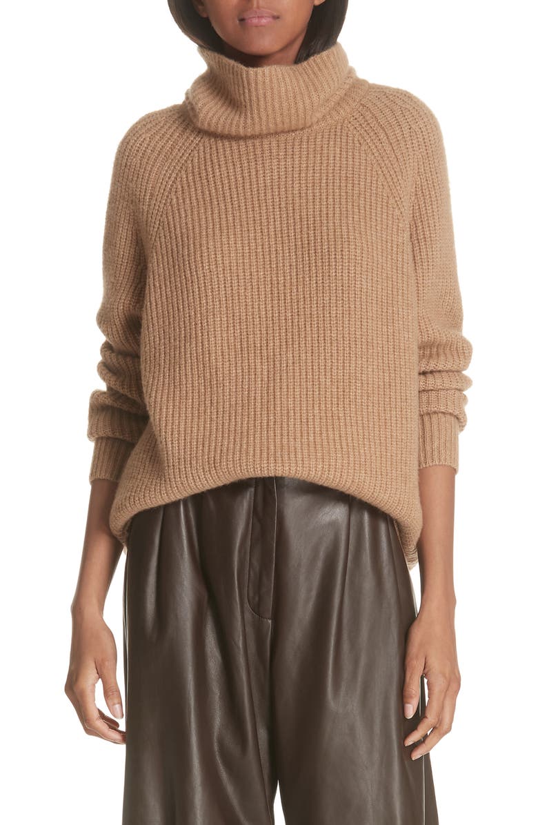Nili Lotan Anitra Rib Knit Turtleneck Sweater, Main, color,