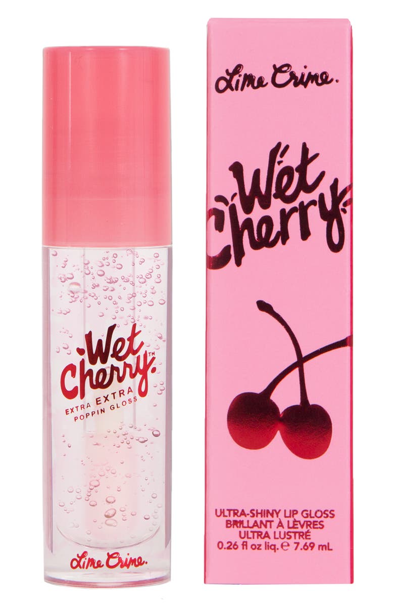 Lime Crime Jumbo Size Wet Cherry Extra Extra Poppin Gloss, Alternate, color,