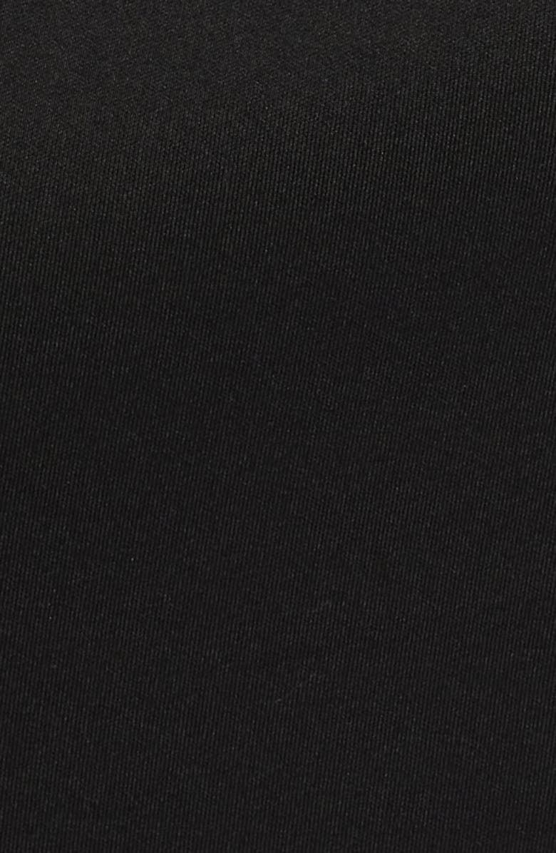 Eliza J Floral Ruched Cocktail Dress, Alternate, color, Black