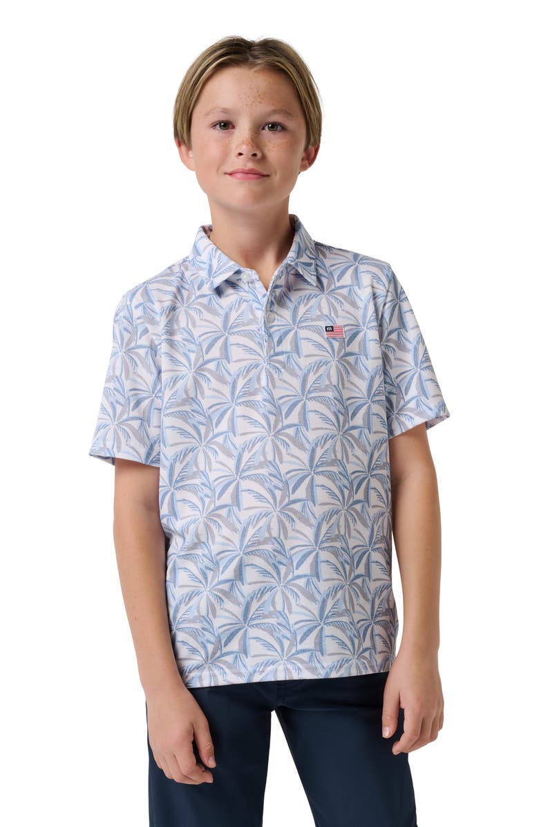 TravisMathew Kids' Parade Day Cotton Blend Polo, Alternate, color, White