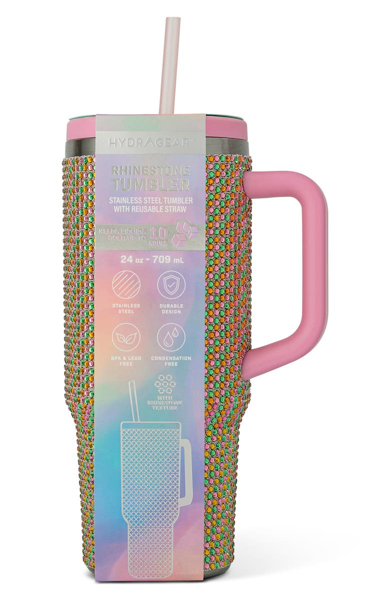 Core Home Rhinestone Tumbler, Alternate, color, Pink Multi