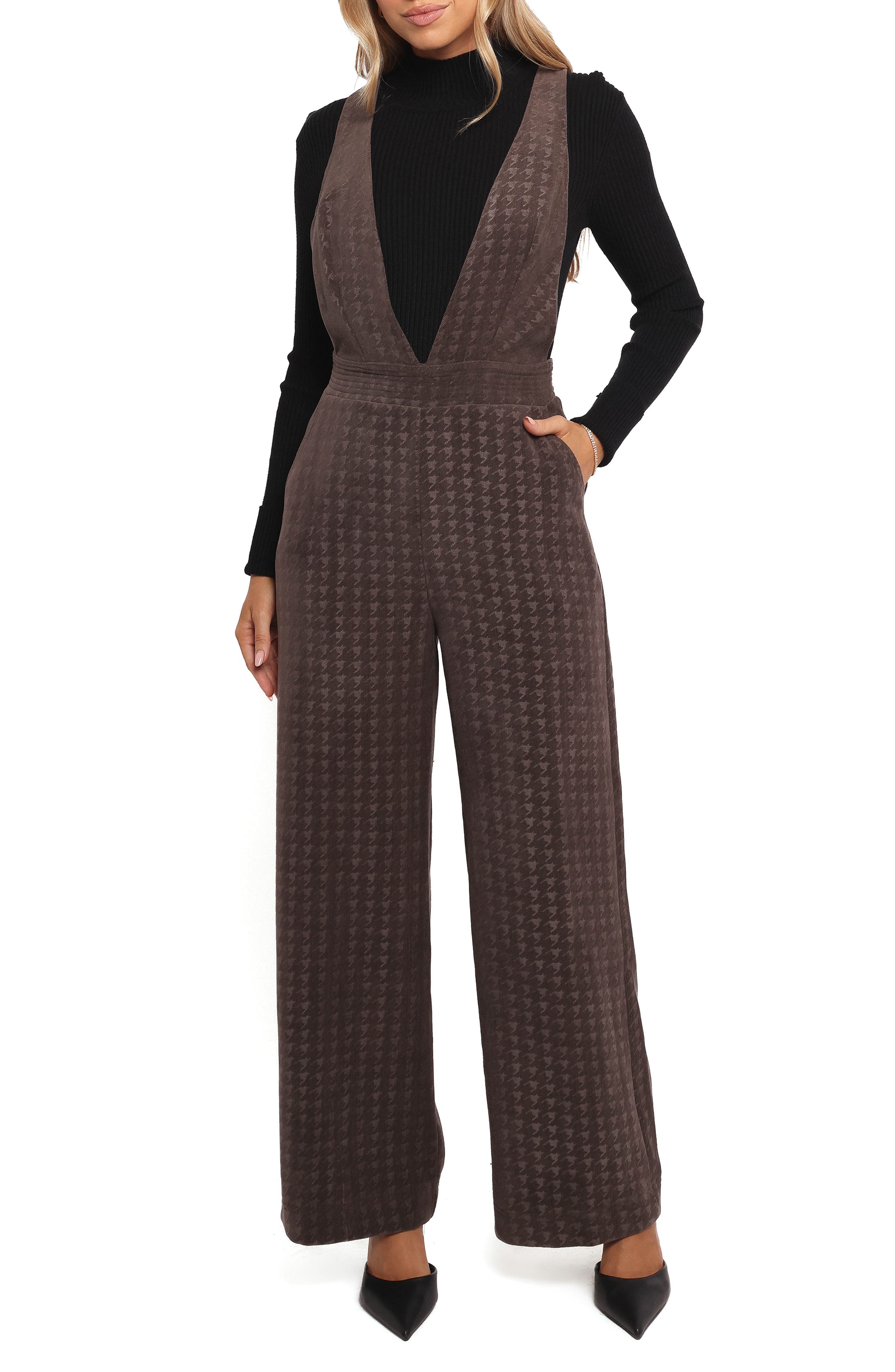 Petal & Pup Yvettie Houndstooth Overalls